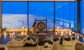 a healing ceremony takes place on a winter evening in a yoga classroom with views of Iceland